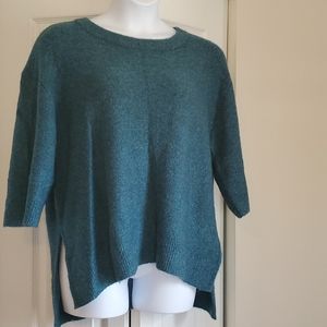 Teal slouchy ovesized bouclé sweater